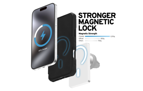 ITSKINS Hybrid R Leather Folio With MagSafe Case for Apple iPhone 17 Pro Max - Black