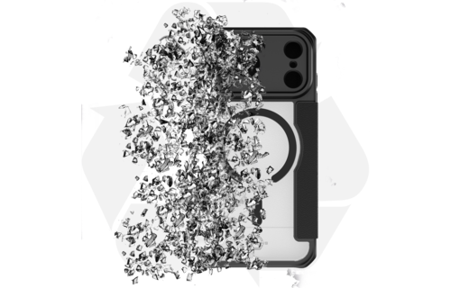 ITSKINS Hybrid R Leather Folio With MagSafe Case for Apple iPhone 17 Pro Max - Black