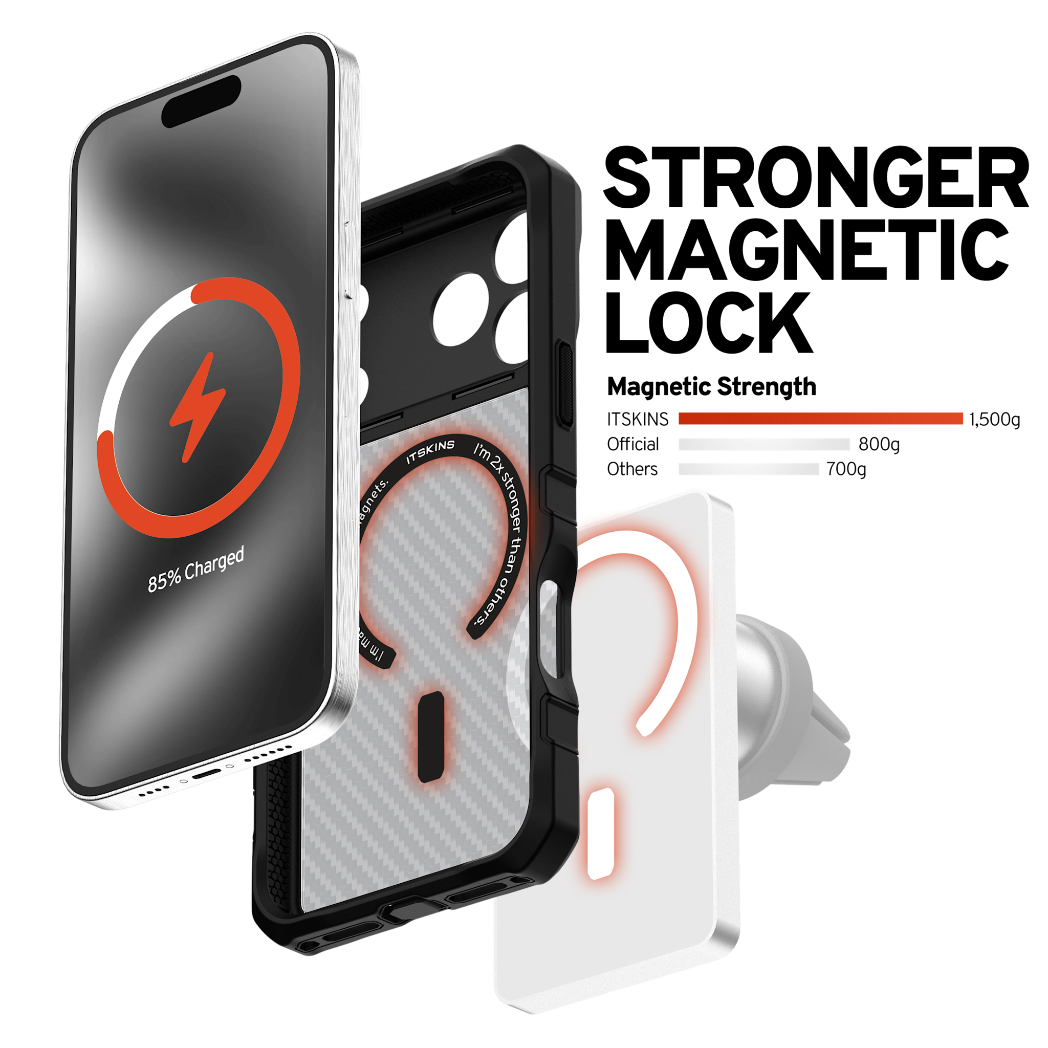 ITSKINS Supreme R Tek With Magsafe Case for Apple iPhone 17 Pro - Black