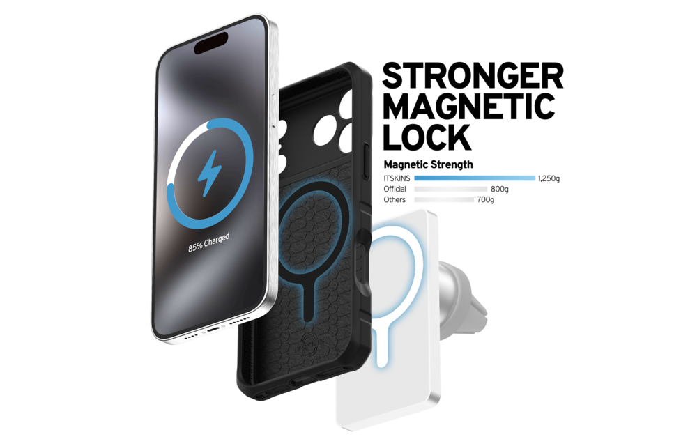 ITSKINS Hybrid R Nylon With MagSafe Case for Apple iPhone 17 Pro Max - Black