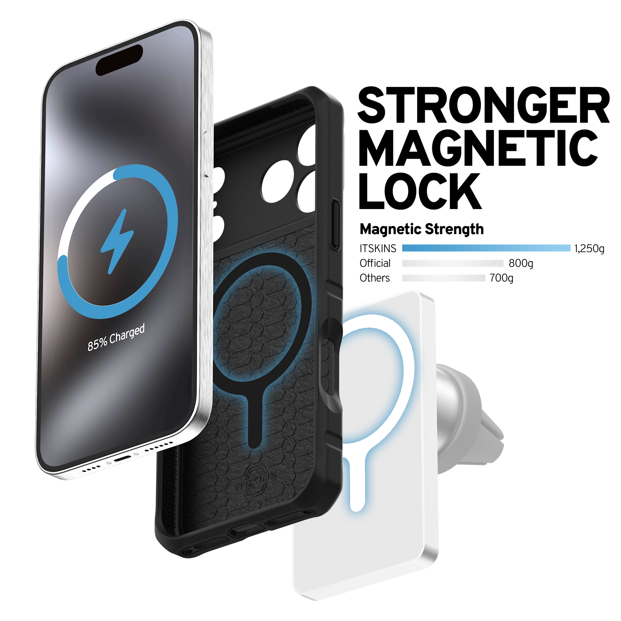 ITSKINS Hybrid R Nylon With MagSafe Case for Apple iPhone 17 Pro Max - Black