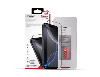 Zeelot Solidsleek 2.5D+ Ultra HD VisionGuard Glass Protector with EasyFit Installation Kit for iPhone 17 Pro - Retina Clear