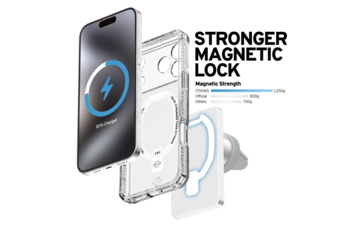 ITSKINS Hybrid R Vapor Stand With MagSafe Case for Apple iPhone 17 Pro Max - Transparent