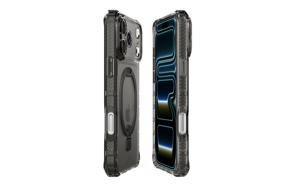 ITSKINS Hybrid R Vapor Stand With MagSafe Case for Apple iPhone 17 Pro Max - Smoke