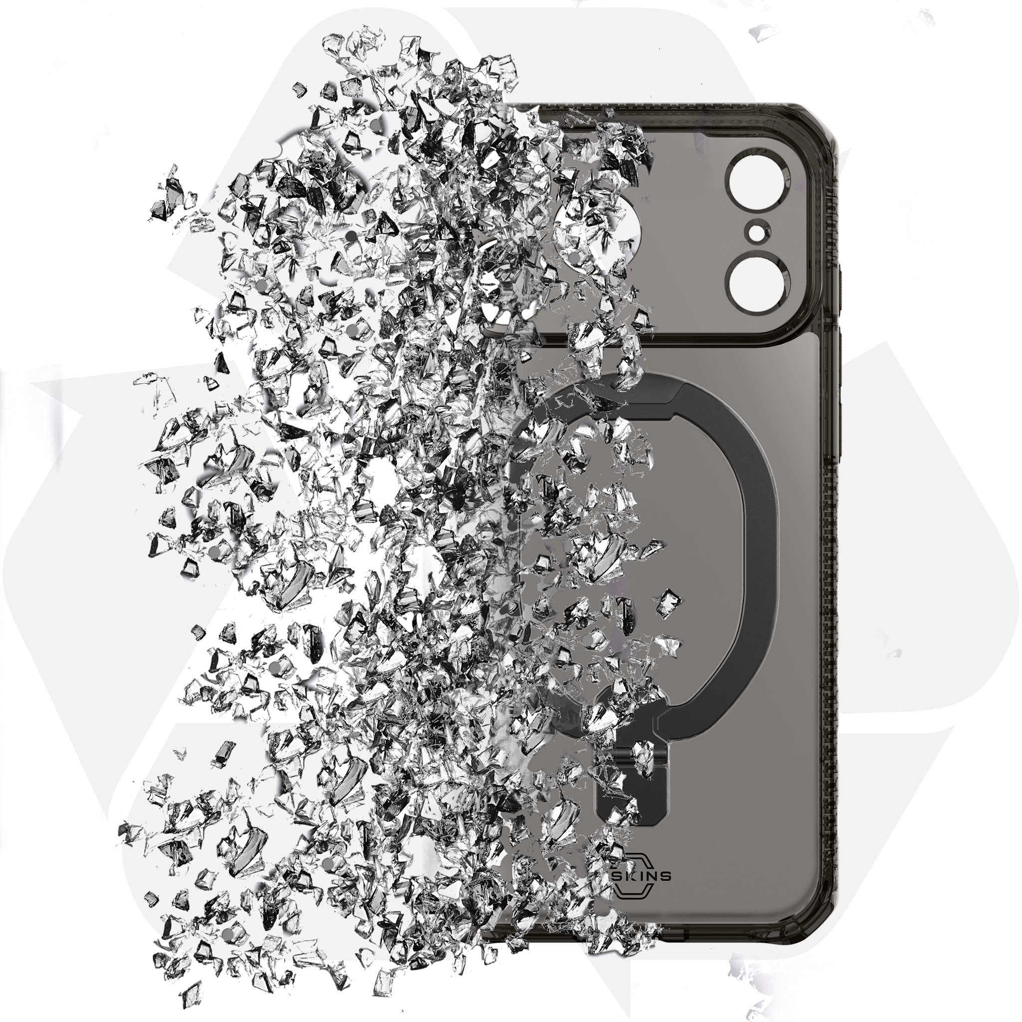 ITSKINS Hybrid R Vapor Stand With MagSafe Case for Apple iPhone 17 Pro Max - Smoke