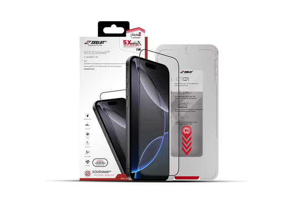 Zeelot Solidsleek 2.5D+ Ultra HD VisionGuard Glass Protector with EasyFit Installation Kit for iPhone Air - Retina Clear