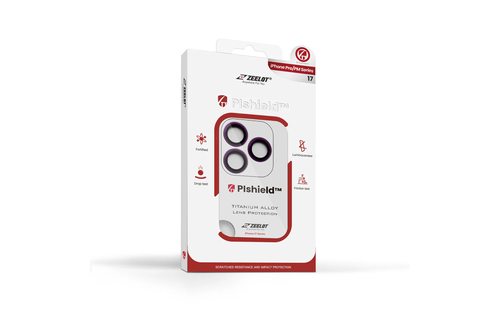 Zeelot Pishield Sturdy Titanium Alloy Lens Protector for iPhone 17 Pro / 17 Pro Max - Iridescent