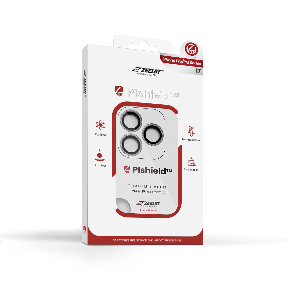 Zeelot Pishield Sturdy Titanium Alloy Lens Protector for iPhone 17 Pro / 17 Pro Max - Diamond