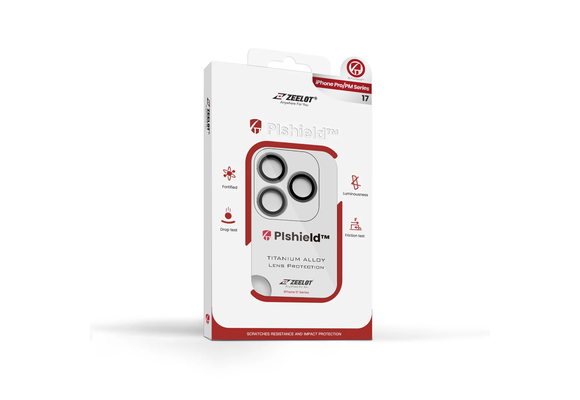 Zeelot Pishield Sturdy Titanium Alloy Lens Protector for iPhone 17 Pro / 17 Pro Max - Silver