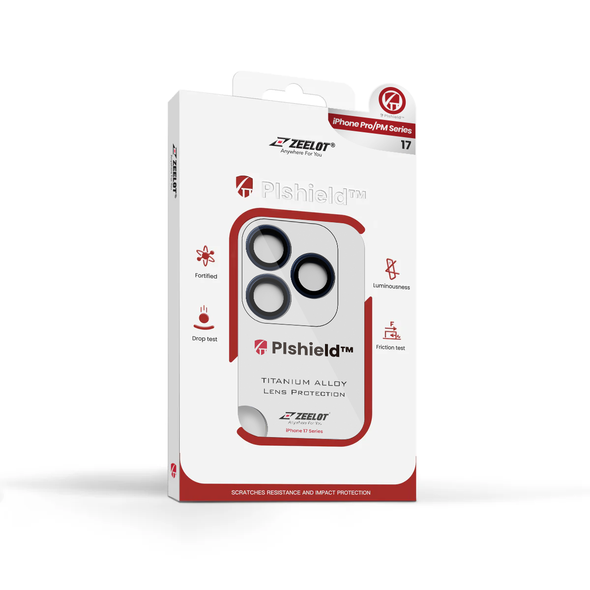 Zeelot Pishield Sturdy Titanium Alloy Lens Protector for iPhone 17 Pro / 17 Pro Max - Blue