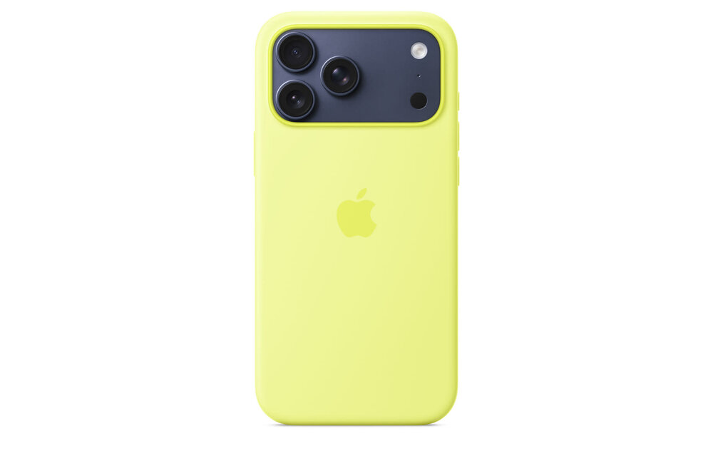 Apple iPhone 17 Pro Max Silicone Case with MagSafe – Neon Yellow