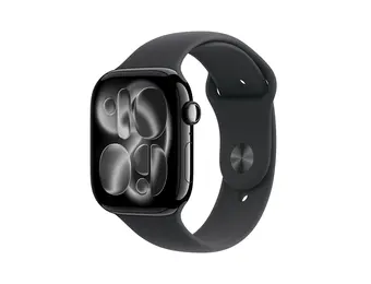 Apple Watch Series 11 GPS, 46mm Aluminium Case with Black Sport Band M/S - Jet Black