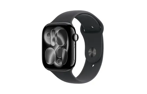 Apple Watch Series 11 GPS, 42mm Aluminium Case with Black Sport Band M/S - Jet Black
