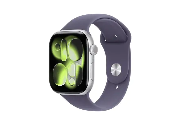 Apple Watch Series 11 GPS, 42mm Aluminium Case with Purple Fog Sport Band M/S - Silver