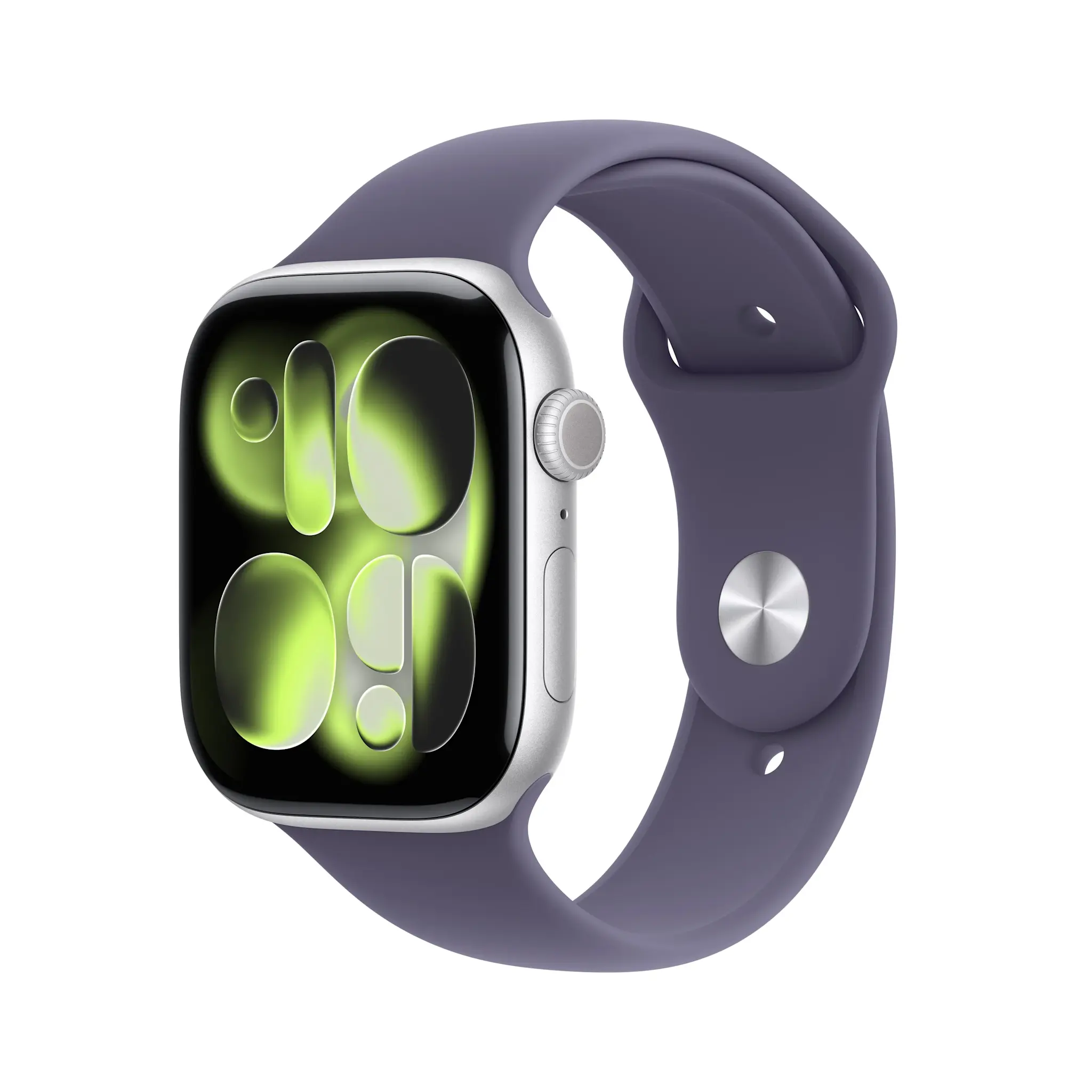 Apple Watch Series 11 GPS, 42mm Aluminium Case with Purple Fog Sport Band M/S - Silver