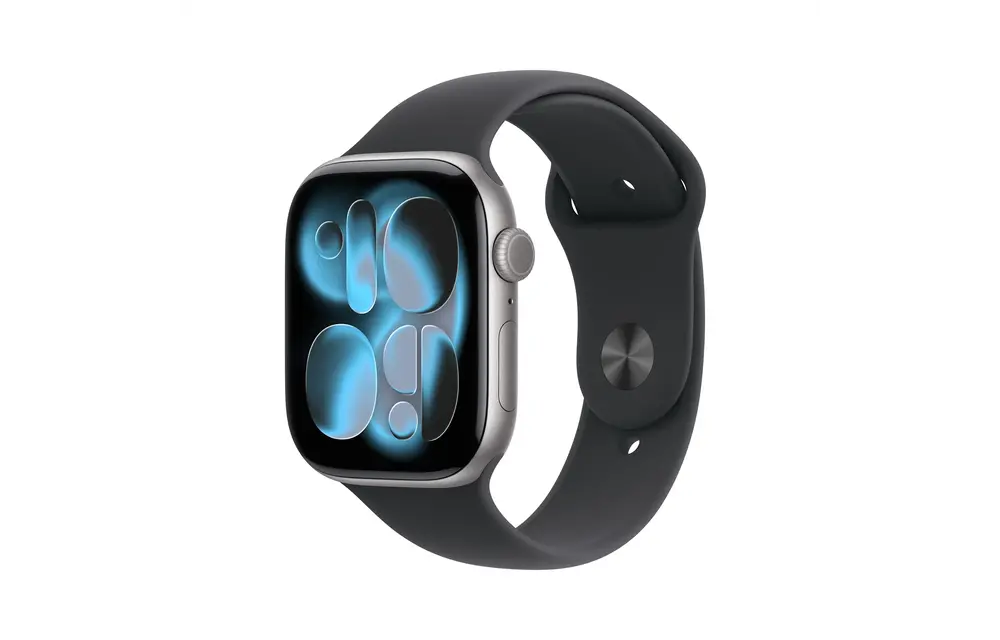 Apple Watch Series 11 GPS, 46mm Aluminium Case with Black Sport Band M/S - Space Grey