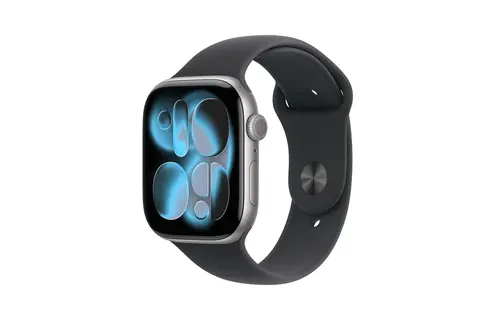Apple Watch Series 11 GPS, 46mm Aluminium Case with Black Sport Band M/S - Space Grey
