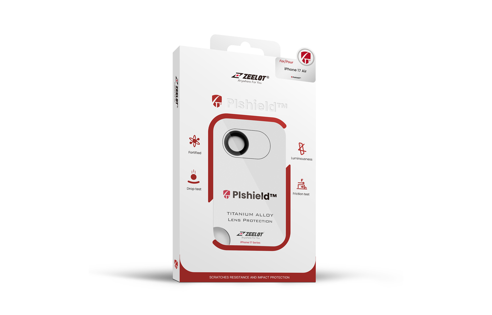 Zeelot Pishield Sturdy Titanium Alloy Lens Protector for iPhone Air - Black