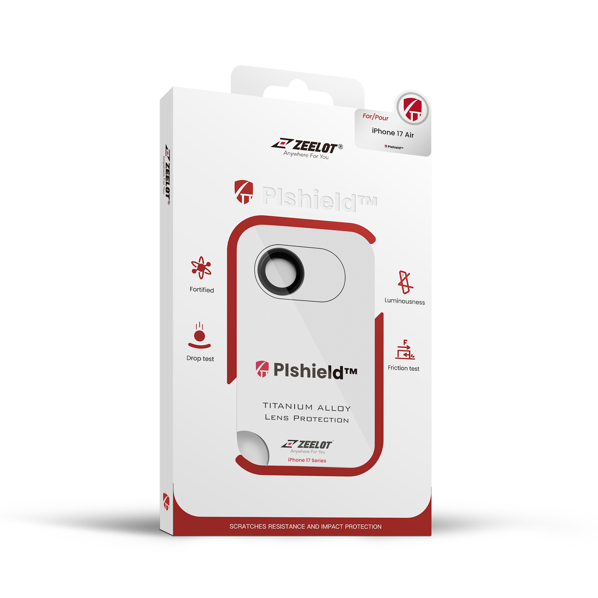 Zeelot Pishield Sturdy Titanium Alloy Lens Protector for iPhone Air - Black