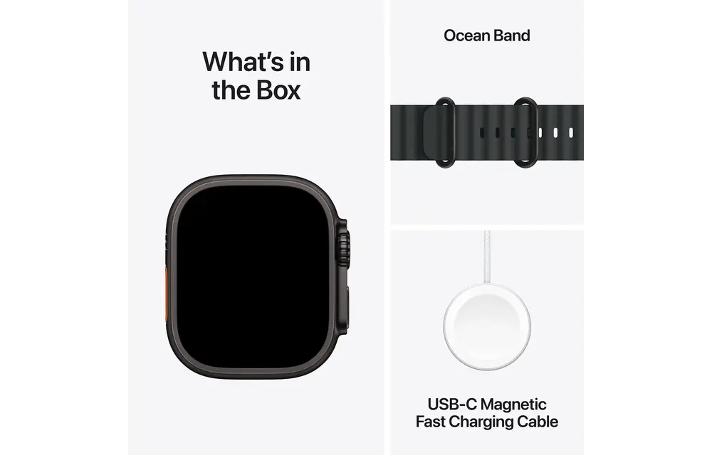 Apple Watch Ultra 3 GPS + Cellular 49mm Titanium Case Black Ocean Band - Black Titanium