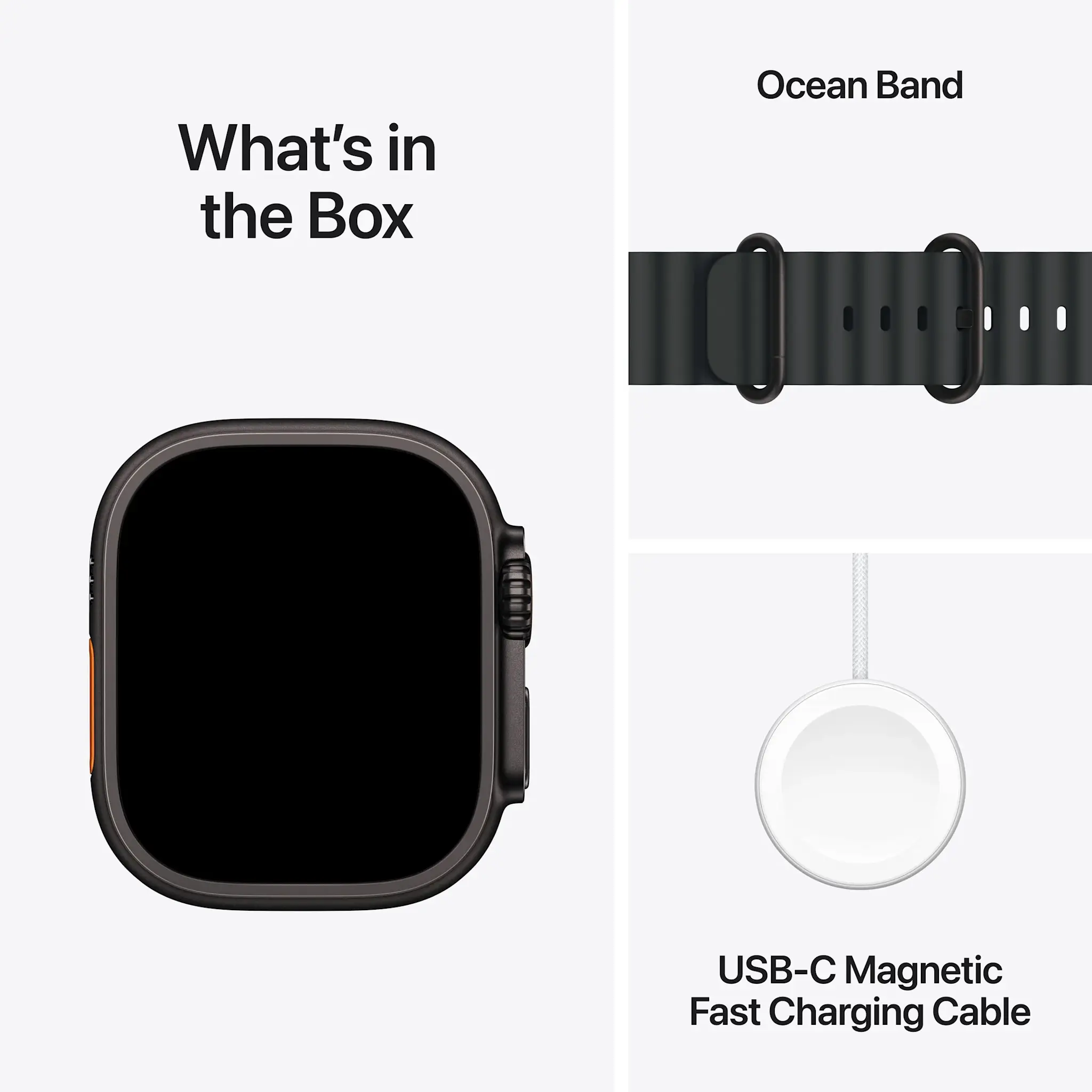 Apple Watch Ultra 3 GPS + Cellular 49mm Titanium Case Black Ocean Band - Black Titanium