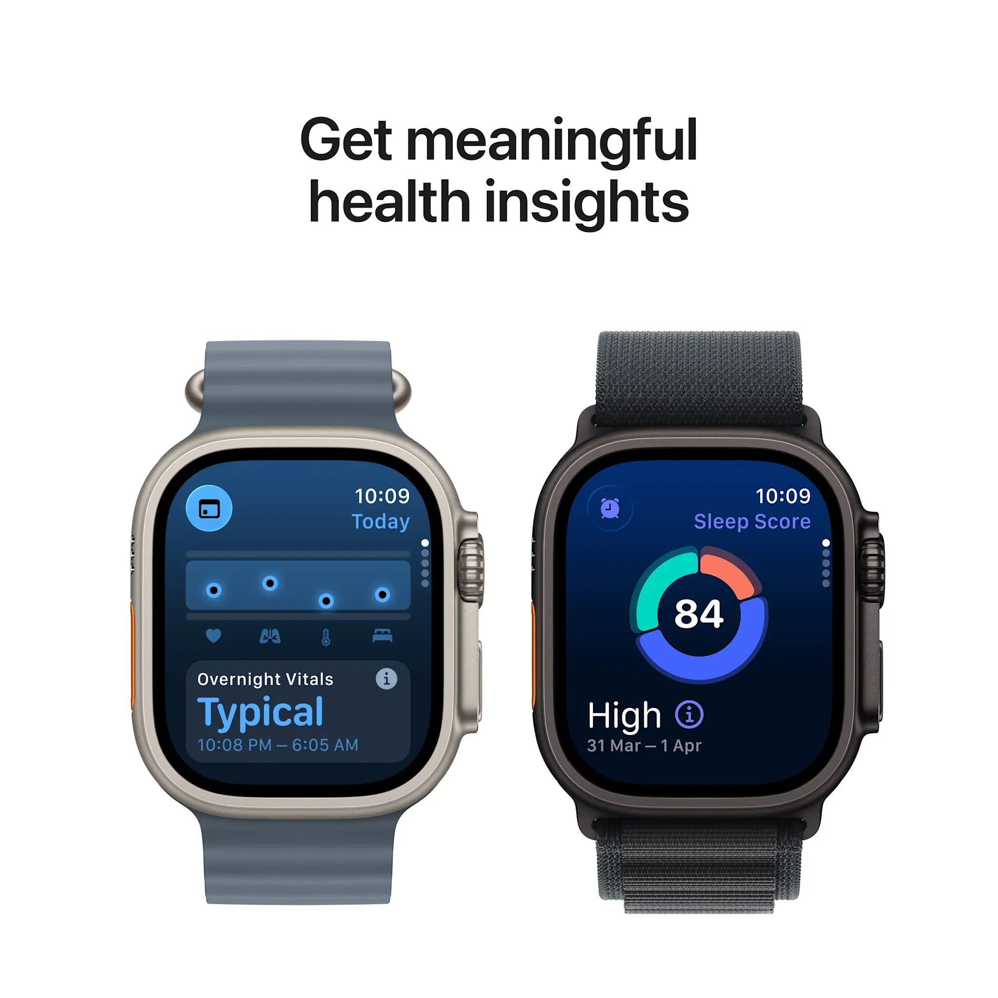 Apple Watch Ultra 3 GPS + Cellular 49mm Titanium Case Anchor Blue Ocean Band - Natural Titanium