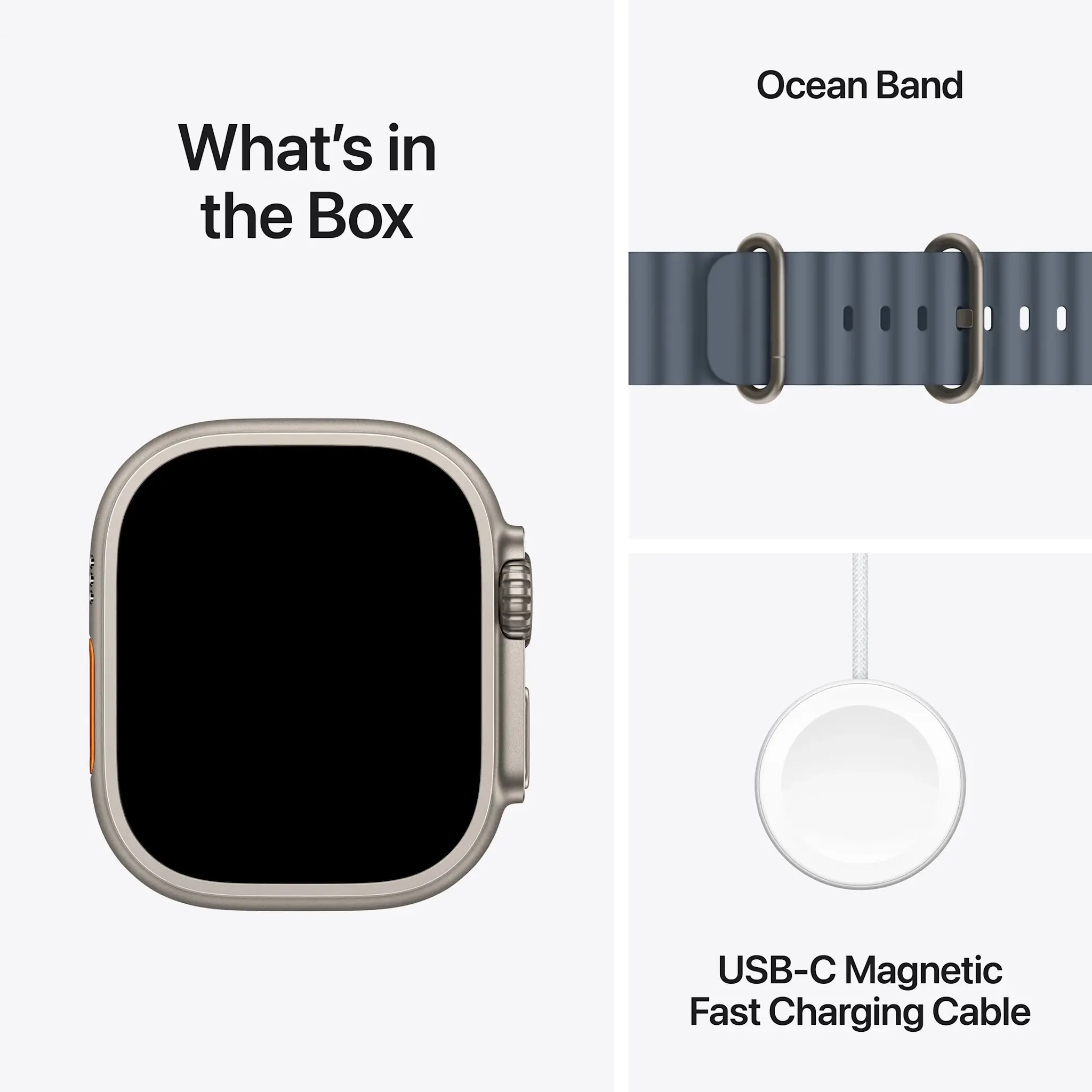 Apple Watch Ultra 3 GPS + Cellular 49mm Titanium Case Anchor Blue Ocean Band - Natural Titanium