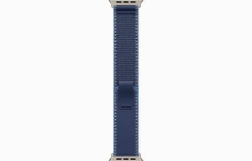 Apple Watch Ultra 3 GPS + Cellular 49mm Titanium Case Blue/Bright Blue Trail Loop M/L - Natural Titanium