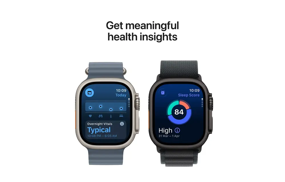 Apple Watch Ultra 3 GPS + Cellular 49mm Titanium Case Blue/Bright Blue Trail Loop M/L - Natural Titanium