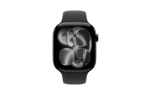 Apple Watch Series 11 GPS, 46mm Aluminium Case with Black Sport Band M/S - Jet Black