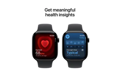 Apple Watch Series 11 GPS, 46mm Aluminium Case with Black Sport Band M/S - Jet Black