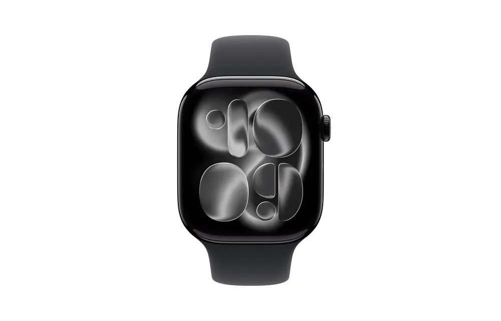 Apple Watch Series 11 GPS, 42mm Aluminium Case with Black Sport Band M/S - Jet Black