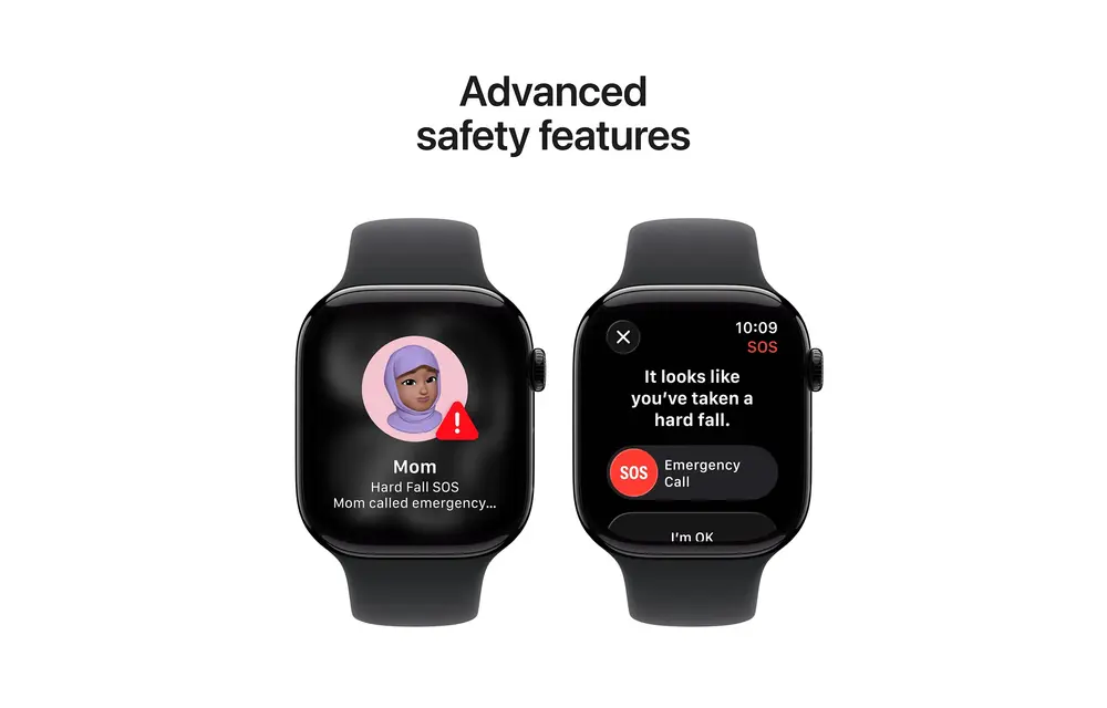 Apple Watch Series 11 GPS, 42mm Aluminium Case with Black Sport Band M/S - Jet Black