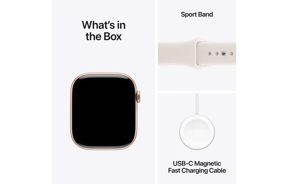 Apple Watch Series 11 GPS, 42mm Aluminium Case with Light Blush  Sport Band M/S - Rose Gold