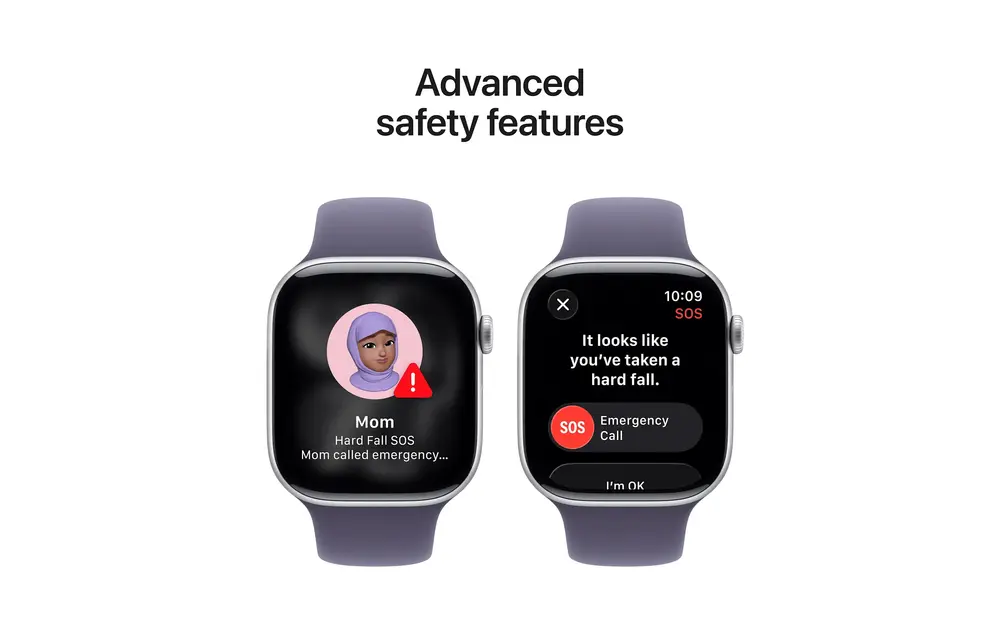 Apple Watch Series 11 GPS, 42mm Aluminium Case with Purple Fog Sport Band M/S - Silver