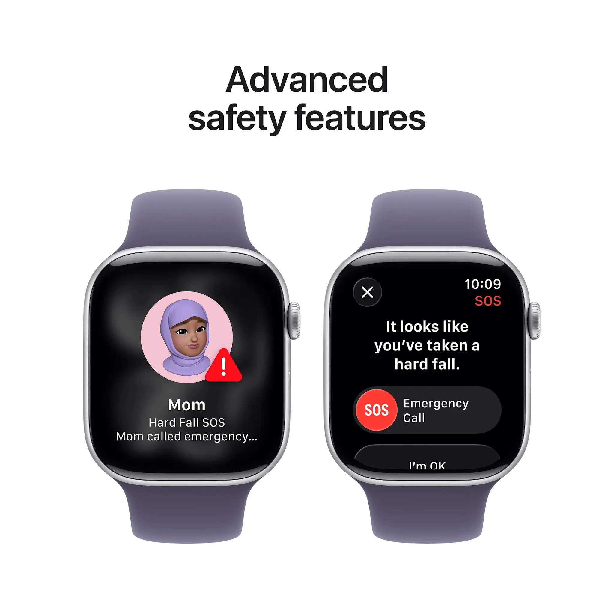 Apple Watch Series 11 GPS, 42mm Aluminium Case with Purple Fog Sport Band M/S - Silver