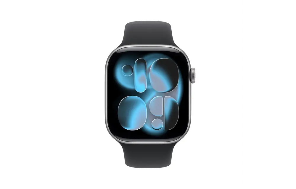 Apple Watch Series 11 GPS, 46mm Aluminium Case with Black Sport Band M/S - Space Grey