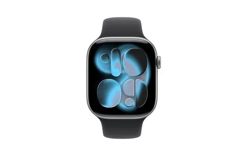 Apple Watch Series 11 GPS, 46mm Aluminium Case with Black Sport Band M/S - Space Grey