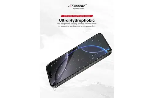Zeelot Solidsleek 2.5D+ Ultra HD VisionGuard Glass Protector with EasyFit Installation Kit for iPhone Air - Retina Clear