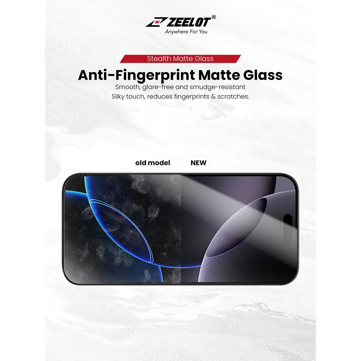 Zeelot Solidsleek 2.5D+ Stealth Matte Glass Protector with EasyFit Installation Kit for iPhone Air - Matte Clear