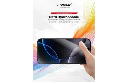 Zeelot Solidsleek 2.5D+ Stealth Matte Glass Protector with EasyFit Installation Kit for iPhone Air - Matte Clear