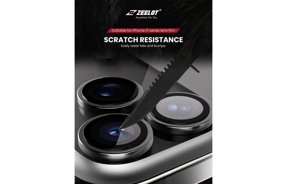 Zeelot Pishield Sturdy Titanium Alloy Lens Protector for iPhone 17 Pro / 17 Pro Max - Diamond