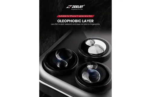 Zeelot Pishield Sturdy Titanium Alloy Lens Protector for iPhone 17 Pro / 17 Pro Max - Silver
