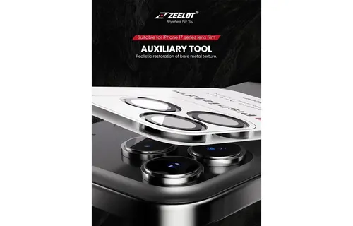 Zeelot Pishield Sturdy Titanium Alloy Lens Protector for iPhone 17 Pro / 17 Pro Max - Gray