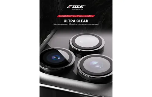 Zeelot Pishield Sturdy Titanium Alloy Lens Protector for iPhone 17 Pro / 17 Pro Max - Orange