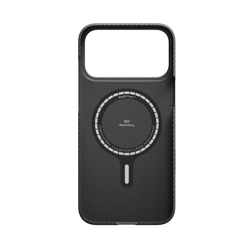 Pitaka Ultra Slim PitaTap MagSafe Case for iPhone 17 Pro - Black/Grey