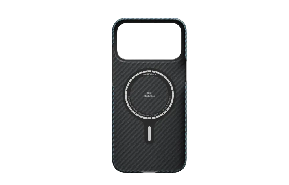 Pitaka Ultra Slim PitaTap MagSafe Case for iPhone 17 Pro - Black/Blue