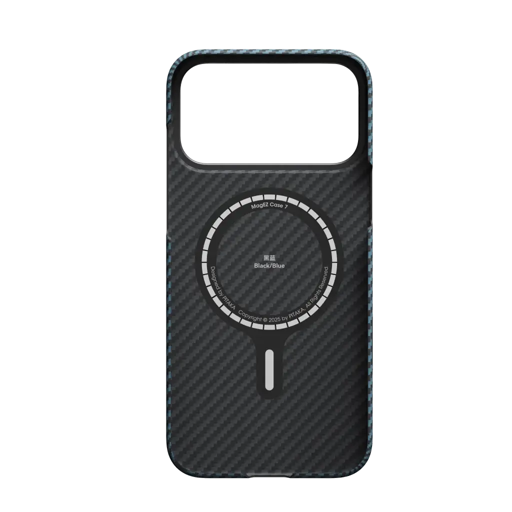 Pitaka Ultra Slim PitaTap MagSafe Case for iPhone 17 Pro - Black/Blue