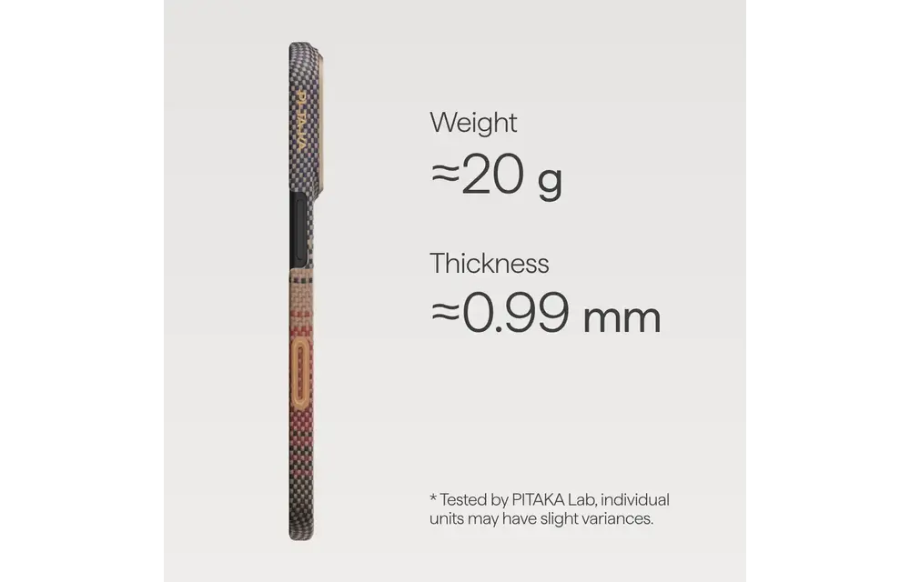 Pitaka Ultra Slim PitaTap MagSafe Case For iPhone 17 Pro - Moment Sunset