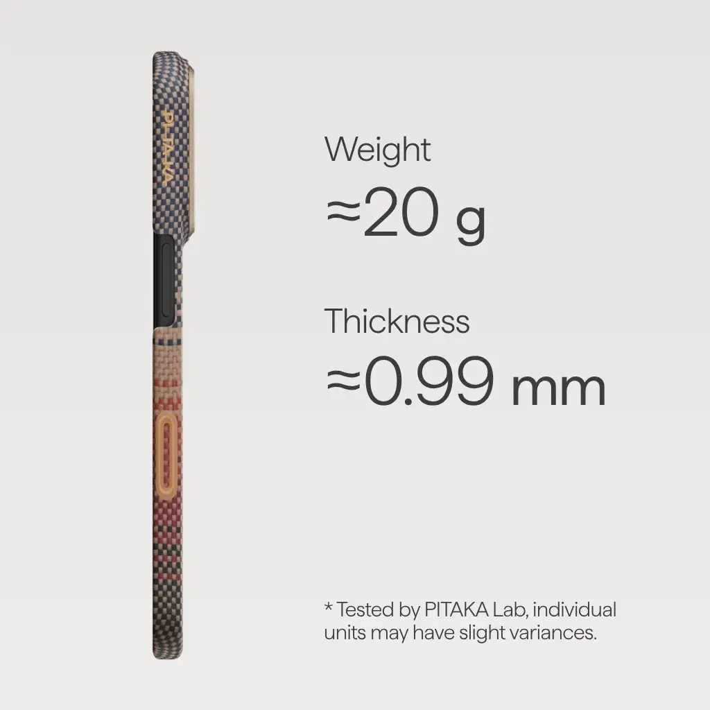 Pitaka Ultra Slim PitaTap MagSafe Case For iPhone 17 Pro - Moment Sunset